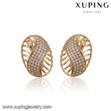 93398 Xuping neueste Modell Mode Reifen Schmuck Ohrring für Damen mit weißem Stein